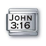 Body Candy Italian Charms Laser JOHN 3:16