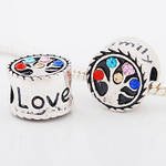 Believe Beads © Family Tree Multi colour stones Love Charm Bead will fit Pandora/Chamilia/Troll Type Bracelets. Slide on slide off.