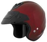 KBC TOURCOM DARK METALLIC RED MOTORCYCLE Open-Face-Helmet