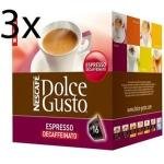 3 x Nescafé Dolce Gusto Espresso Decaf (48 Capsules)