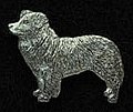 Pewter Border Collie Pin
