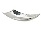 Forum Accents Medium Stainless Steel Curved Serving Tray 12-in.