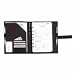 Day-Timer 49359 Organizer starter set pebble-grain leather binder, 5-1/2x8-1/2, black