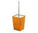 Nameeks Gedy Kyoto Leather Toilet Brush Holder with Bristle Brush - 153306