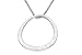 Sterling Silver Diamond Abstract Circle Pendant w/Chain By Charles Garnier
