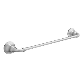 KOHLER K-11371-G Forte Sculpted 24-Inch Towel Bar, Brushed Chrome