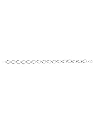 Silver W/ Rhodium Finish White 0.121Ctdia Bracelet