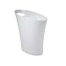 Umbra Skinny Polypropylene Waste Can, Metallic White