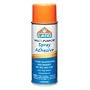Elmer's Products Inc Products - Spray Adhesive, Multipurpose, Acid-free, 11 oz., Clear - Sold as 1 EA - Spray adhesive is specially formulated for mounting items to a variety of surfaces, including plastics. Dries fast and clear. Sprays wide to cover large areas. Acid-free and photo-safe spray adhesive delivers a temporary bond and resists bleed-through for professional results.