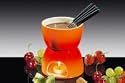 Schokoladenfondue-Set / Schokofondue, Schokofondue orange