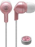 Audio Technica ATH-CK1W In-ear Headphones with 8.8mm Drivers and XS/S/M Earpieces, Pink
