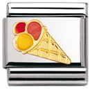 Nomination Composable Classic FUN Edelstahl, Email und 18K-Gold (Eis) 030209 Preisvergleich