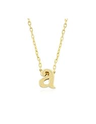 Golden Initial A Pendant Necklace