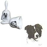 Border Collie Bell, Porcelain by Rosalinde (5.5' x 4')