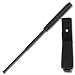 Sporting Goods : 26" - Extendable 3 Section Solid Steel Baton - Diamond Pattern Rubber Handle- Nylon Web Belt Sheath Included