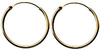 Silver Hoop earrings 18K GOLD PLATED by GlitZ JewelZ © - small sizes - Silver Earrings - Unisex - Mens hoops - Sterling silver but looks like real gold - comes in a cute velvet pouch