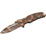 Ontario Knife XM-1D, Folding Knife with 3.375 Desert Camo Steel Blade, & Machined Aluminum Desert Camo Handle, Overall Length 8.0