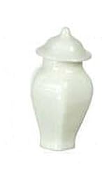 Dollhouse Miniature White Porcelain Ginger Jar
