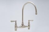 Rohl U.4791L Satin Nickel Perrin and Rowe Bridge Faucet with Lever Handles - U.4791L