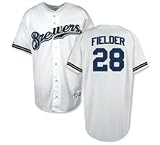 Prince Fielder Jersey: Milwaukee Brewers Youth Home White # 28