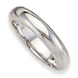 Shiny plain band Sterling Silver Ring