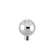 Solid 14KT White Gold 1.5mm CZ Internally Threaded Replacement Ball 3mm - 14 Gauge