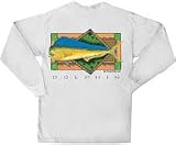 Flying Fisherman Native Angler Collection Dolphin Long Sleeve Tee Shirt TL1548 X-Large