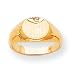 14k Diamond signet ring - Size 3