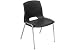 Merion Vented Stackable Chair - Black. Package of 4