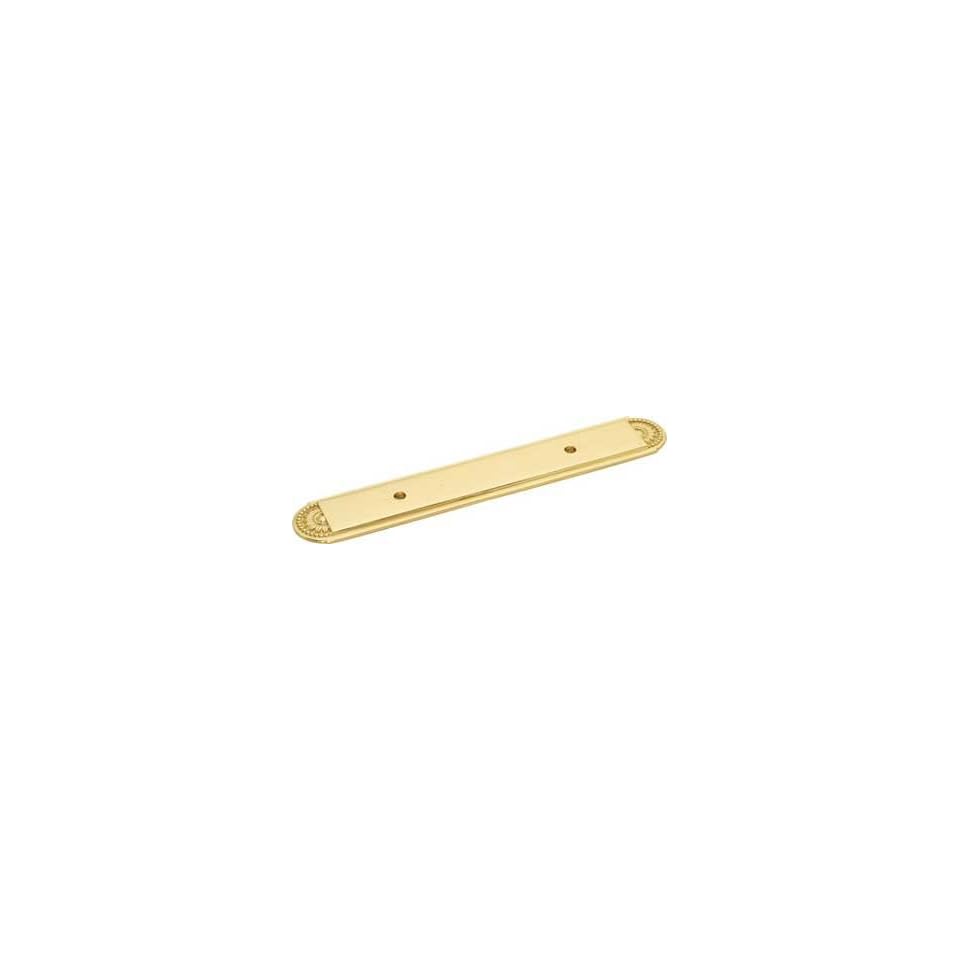 Hickory Hardware F39 Polished Brass Drawer Pull Backplates On