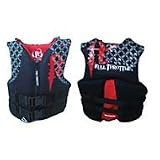Full Throttle 9723-9327 Men’s Flex-Back Rapid-Dry Medium Red/Black Marine Vest – Pack of 6
