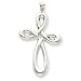 Sterling Silver Cross Pendant with 20 Inch Sterling Silver Chain