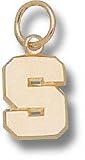 Michigan State Spartans Solid 10K Gold ''S'' Polished 3/8'' Pendant