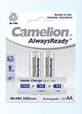 Camelion Lot de 2 Accus déjà chargés Mignon AA Ni-Mh 2100 mAh 1,2V