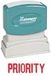 SHA1033 - Priority Ink Stamp, Impression 1/2x1-5/8, Red Ink
