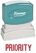 SHA1033 - Priority Ink Stamp, Impression 1/2x1-5/8, Red Ink
