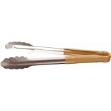 Colour Coded Serving Tong Brown Handle. Size: 290mm.