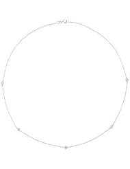14K White Gold 1/4 Ct Tw / 18.00 Inch Diamond Necklace