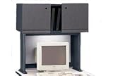 Office Products : 36 Inch Hutch In Slate Frame With Gray Surface - Modular Office Furniture