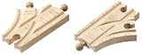 Thomas & Friends Wooden Railway - 3 - 1 / 2 Inch Single Curved Switch Track ( 2 pieces ) - B0002HZ8AI
