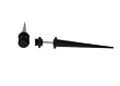 Fake Acrylic Taper - Black - 16g Wire Stud - 6 Gauge - 41mm Length - Sold as a Pair