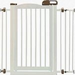 Richell Wood One-Touch Pet Gate, White Finish