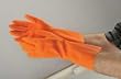 Condor 2YEN4 Glove, Latex, 11mil, Orange, 10, Pr