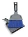 Tough Guy 2ZPC5 Mini Dust Pan With Brush, Silver And Blue