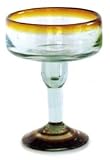 Mexican Glass Margarita Amber Rim