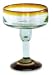 Mexican Glass Margarita Amber Rim