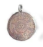 Brass SUN TALISMAN Amulet Divine Light Pendant Charm