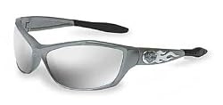Harley Davidson Safety Glasses Gun Metal Frame Silver Mirror Lens