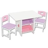 Product details for Heart Table & Chair Set with Pastel Bins