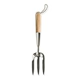 Brook & Hunter 14010F Premium Garden Fork with Handcrafted Red Oak Handle and Stainless Steel Alloy Head